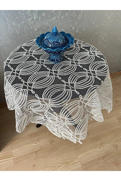 ZESA HOME Fiskos Tablecloth Tulle Laced Dowry Holder
