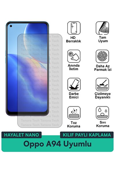 Milat Tech غطاء حماية نانو لهاتف أوبو A94 متوافق مع فيلم حماية الشاشة مقاوم ل...