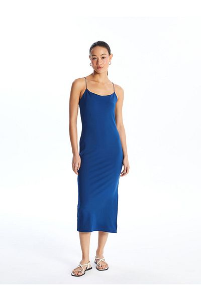 LC Waikiki Lcw U-Neck Straight Strap Women's Dress Fast Fashion
