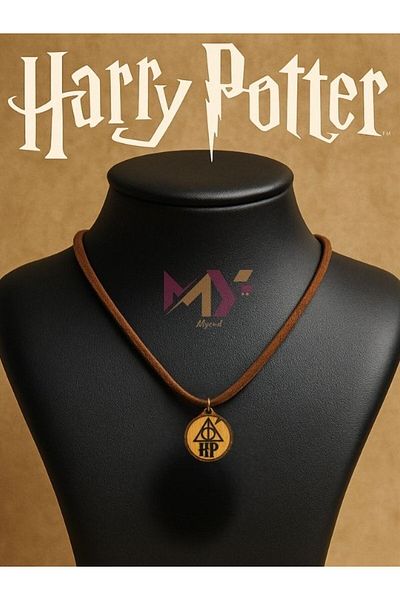 Myend Harry Potter Deathly Hallows Printed Wooden Necklace