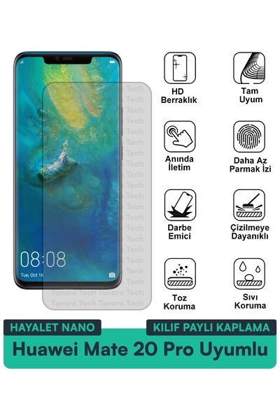 Milat Tech حافظة هواوي ميت 20 برو هايلايت نانو متوافقة مع طبقة حماية الشاشة، ...