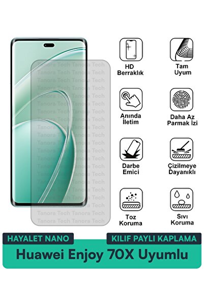 Milat Tech غطاء حماية نانو لهاتف هواوي إنجوي 70X متوافق مع فيلم حماية الشاشة ...