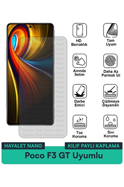 Milat Tech غطاء حماية نانو لهاتف Poco F3 GT متوافق مع فيلم حماية الشاشة مقاوم...
