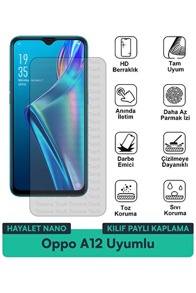 Milat Tech غطاء حماية نانو لهاتف أوبو A12 متوافق مع فيلم حماية الشاشة مقاوم ل...