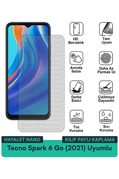 Milat Tech Tecno Spark 6 Go (2021) غطاء حماية نانو متوافق مع فيلم حماية الشاش...