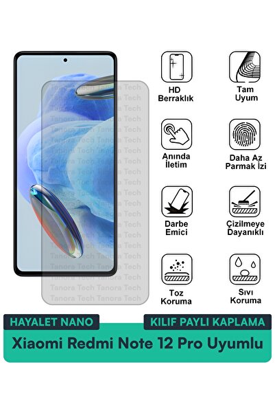Milat Tech غطاء حماية شاشة متوافق مع هاتف Xiaomi Redmi Note 12 Pro Ghost Nano...
