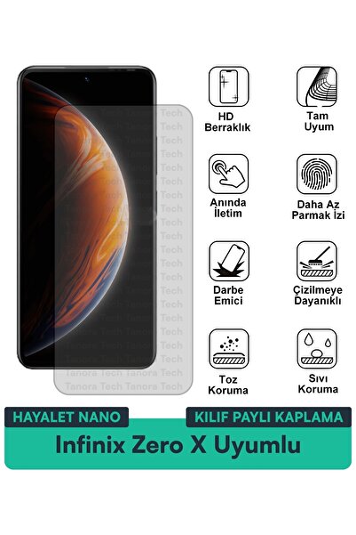 Milat Tech غطاء حماية شاشة متوافق مع هاتف Infinix Zero X Hayalet Nano مقاوم ل...