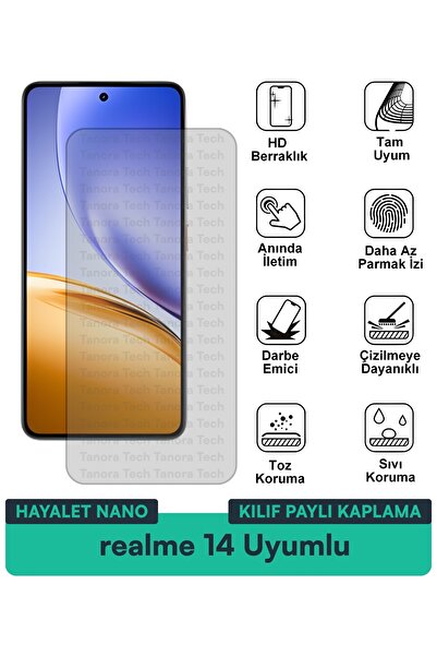 Milat Tech فيلم حماية الشاشة المتوافق مع حافظة Realme 14 Ghost Nano مقاوم للخ...