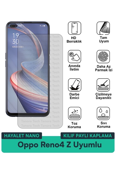 Milat Tech غطاء حماية نانو لهاتف أوبو رينو 4 زد متوافق مع فيلم حماية الشاشة م...