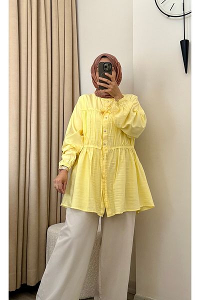 MERİÇ BOUTİQUE Cămașă elegantă cu nasturi strălucitoare (șapcă)