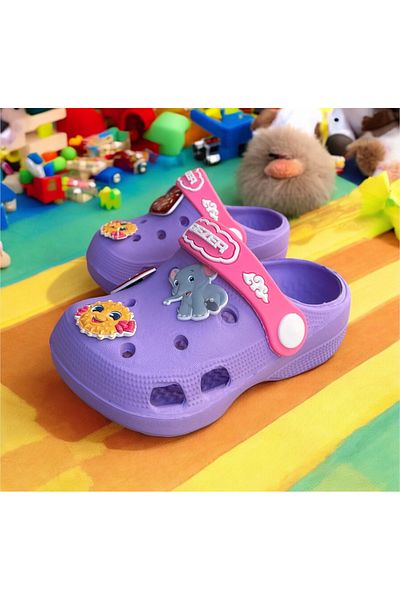 GEZER Girl's & Baby's Cros Slippers. Girl's Slippers Suitable for Daily Use on the Beach, Pool and Garden (3 Figures)