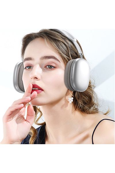 REDz Accessories Căști wireless over-ear, KSC-695, pliabile, apeluri Bluetooth, autonomie baterie 5 ore, argintii