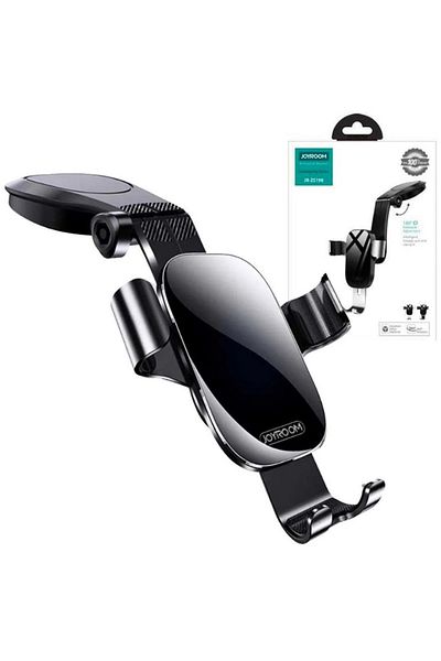 REDz Accessories Joyroom JR-ZS198 Car Holder, Dashboard, Side Clamps, 360 Rotation, Black