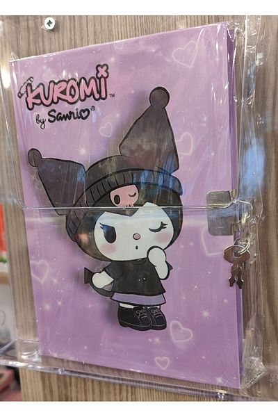 ada çanta kırtasiye Hardcover Hard Cover Lock Agenda Diary Multi-Purpose A5 Size Lined Notebook with Kuromi Figure Ad09