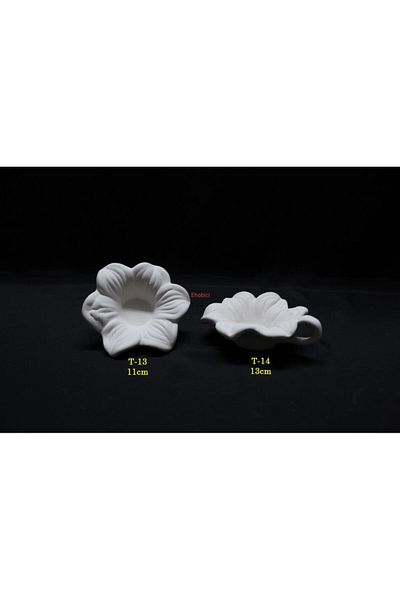 Lider Seramik Ceramic Leaf Plate with Handle 13cm T-14