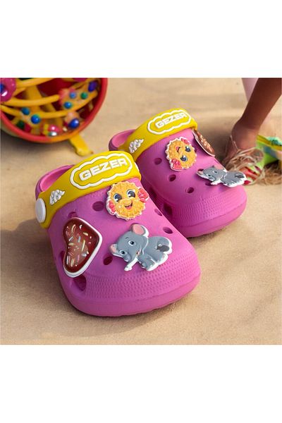 GEZER Girl's & Baby's Cros Slippers. Girl's Slippers Suitable for Daily Use on the Beach, Pool and Garden (3 Figures)