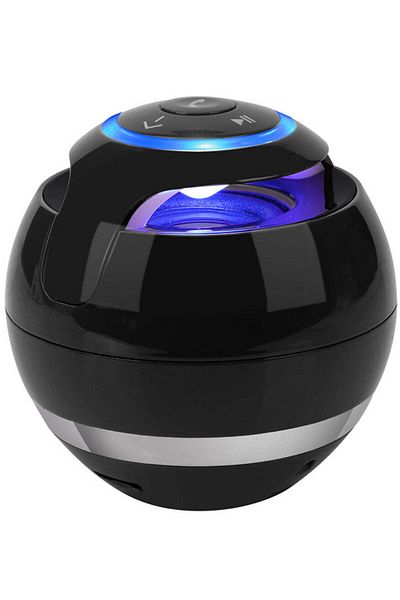 Generic Portable Multifunctional Ball-Shaped Bluetooth Speaker, Black