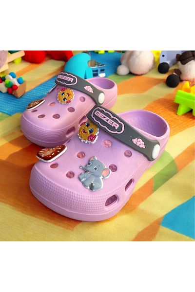 GEZER Girl's & Baby's Cros Slippers. Girl's Slippers Suitable for Daily Use on the Beach, Pool and Garden (3 Figures)