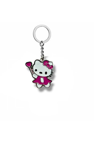 Herşey Nota Breloc cu figurină de culoare violetă Hello Kitty – Accesoriu met...
