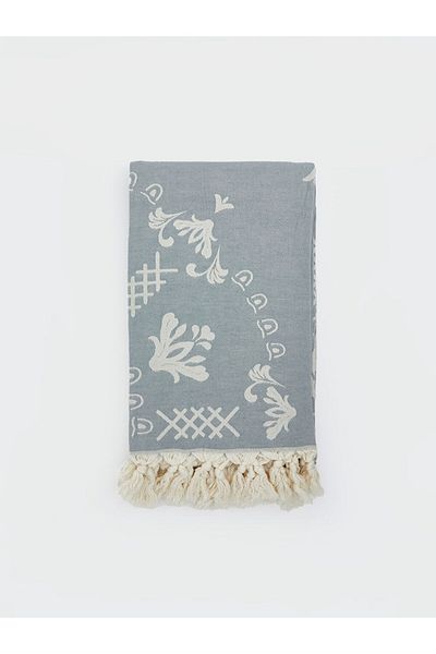 LC Waikiki Quality Parts from Celebi Store |   Ecru Tasseled Women's Peshtemal Beach Towel 90X160 cm