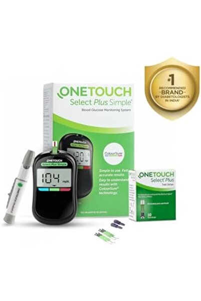 onetouch جهاز قياس السكر البسيط Select Plus مع 10 شرائط مجانية