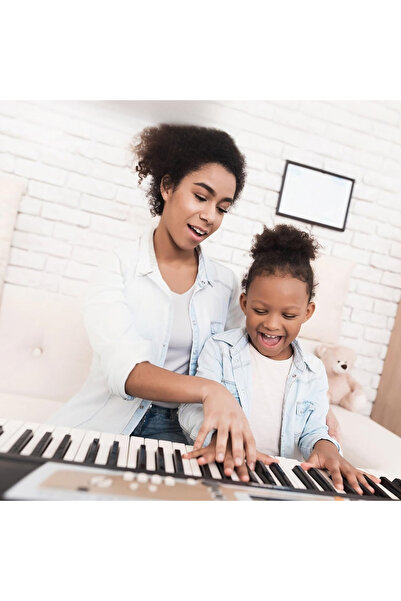MultiZone Piyano 61 Tuşlu Elektronik Işıklı Notalıklı Demolu (MİKROFON VE ADAPTÖR HEDİYE)