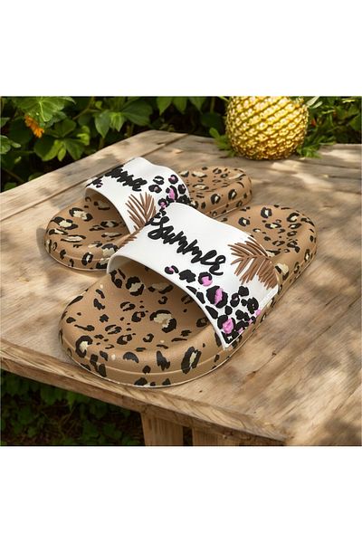 GEZER Rose Embossed Non-Slip Sole Slippers. Pool Sea Bathroom Balcony Terrace Home and Street Slippers