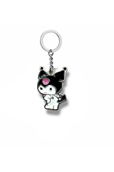 Herşey Nota Anime Girl Kuromi Figured Keychain – Cute Gothic Style Accessory