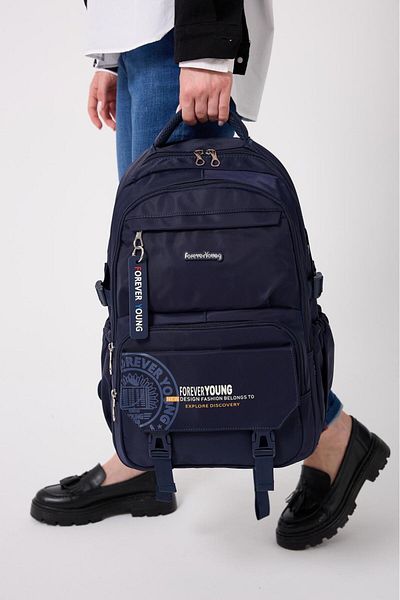 H&D COLLECTİON Unisex Satin Quality Water Repellent Fabric Backpack 2209