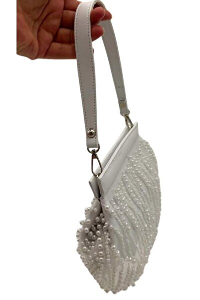 angel çanta aksesuar Angel Bag Accessory Pearl White Color Bridal Bag Evening Dress Bag