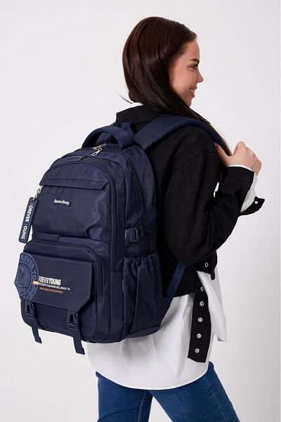 H&D COLLECTİON Unisex Satin Quality Water Repellent Fabric Backpack 2209