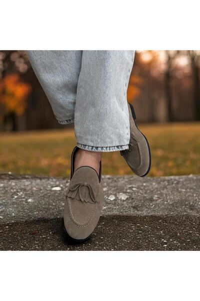 aogo Erkek Süet Loafer Ayakkabı