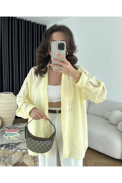 afran collection Oversize ince gömlek yazlık