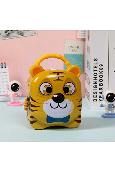Skygo Tiger Locked Metal Piggy Bank Sari 13 cm