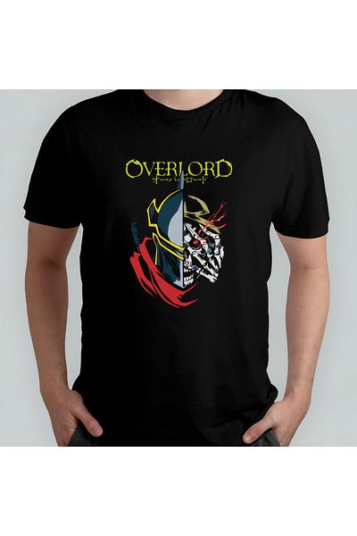 Pixxa Overlord Anime Unisex 100% Cotton Crew Neck T-Shirt Model 1