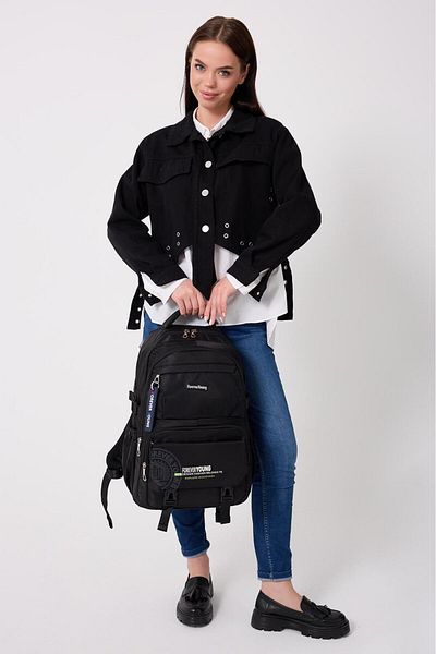 H&D COLLECTİON Unisex Satin Quality Water Repellent Fabric Backpack 2209