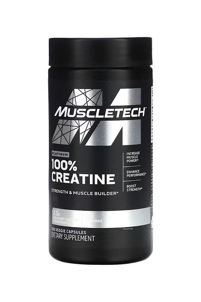 MUSCLETECH Platinum 100% Creatine 100 Vegetarian Capsules