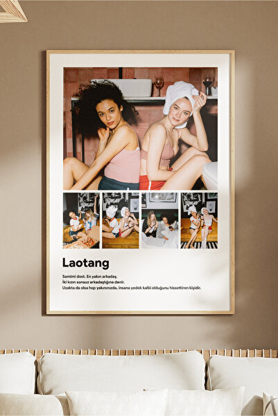 Personalized 5-Photo Friendship Poster | Laotang & Pole Star Themed Friendship Design