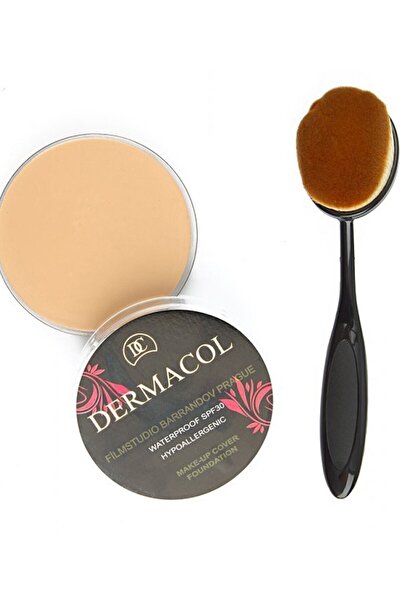MAKEUP COVER Derma Porselen Fondöten Kapatıcı Krem + Kaşık Fırça