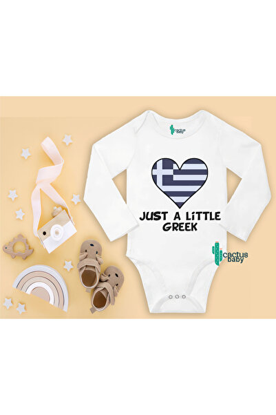 CACTUS COLLECTION Just a Little Greek One Piece Baby Bodysuit