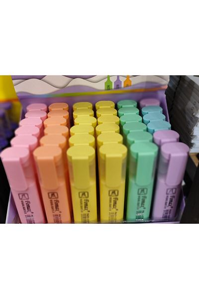 ada çanta kırtasiye Set of 6 Highlighters Pastel Colors Ad90334