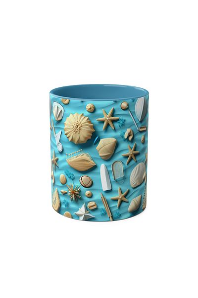 DUBLEMETRE Seashell Patterned Printed Mug