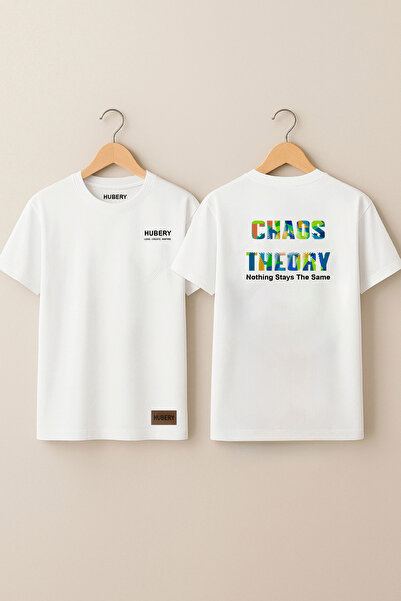 HUBERYWEAR TRICOU BĂRBĂTESC IMPRIMAT - CU TEXTUL „TEORIA HAOSULUI”, R croi re...