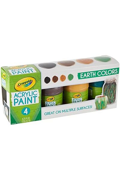 Crayola - 4 Ct. 4 Oz. Multi-Surface Acrylic Earth Colors