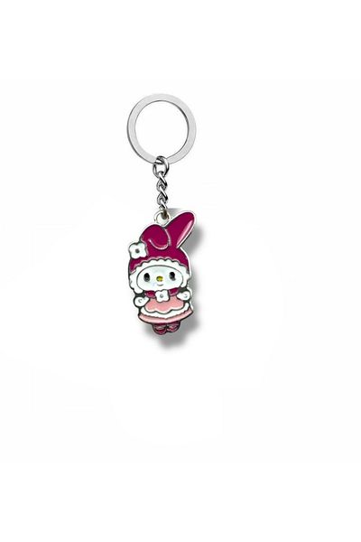 Herşey Nota My Melody Figured Keychain in Pink Dress – Kawaii Sanrio Accessory