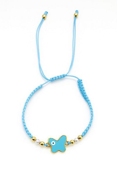 MakeWell Butterfly Design Pearl Beaded Drawstring Bracelets