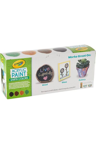 Crayola - 4 Ct. 4 Oz. Multi-Surface Acrylic Earth Colors
