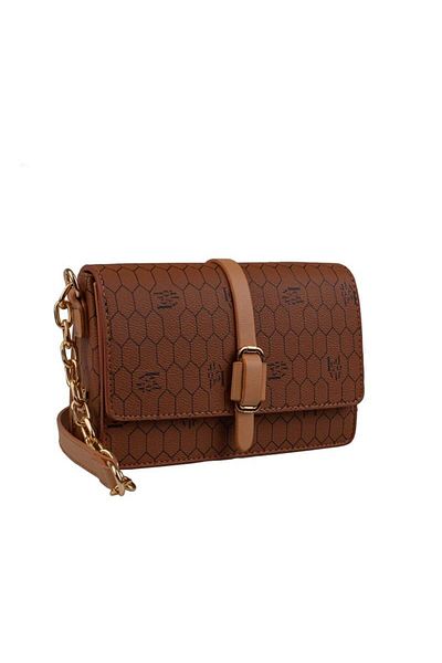 Levidor Tan Women's Printed Crossbody Bag