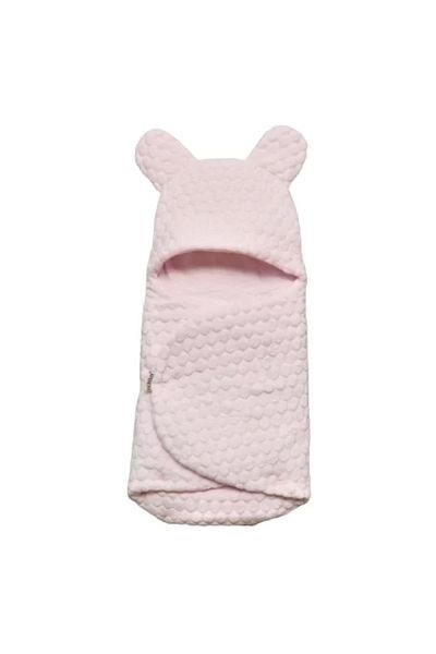 Eng Pink Embossed Velboa Swaddle