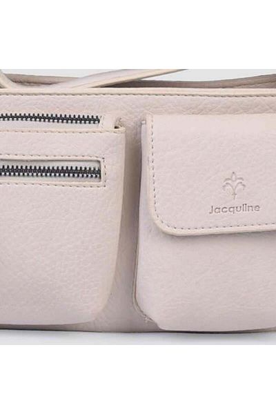 Jacquline Cream Uokrea Leather Women's Crossbody Bag